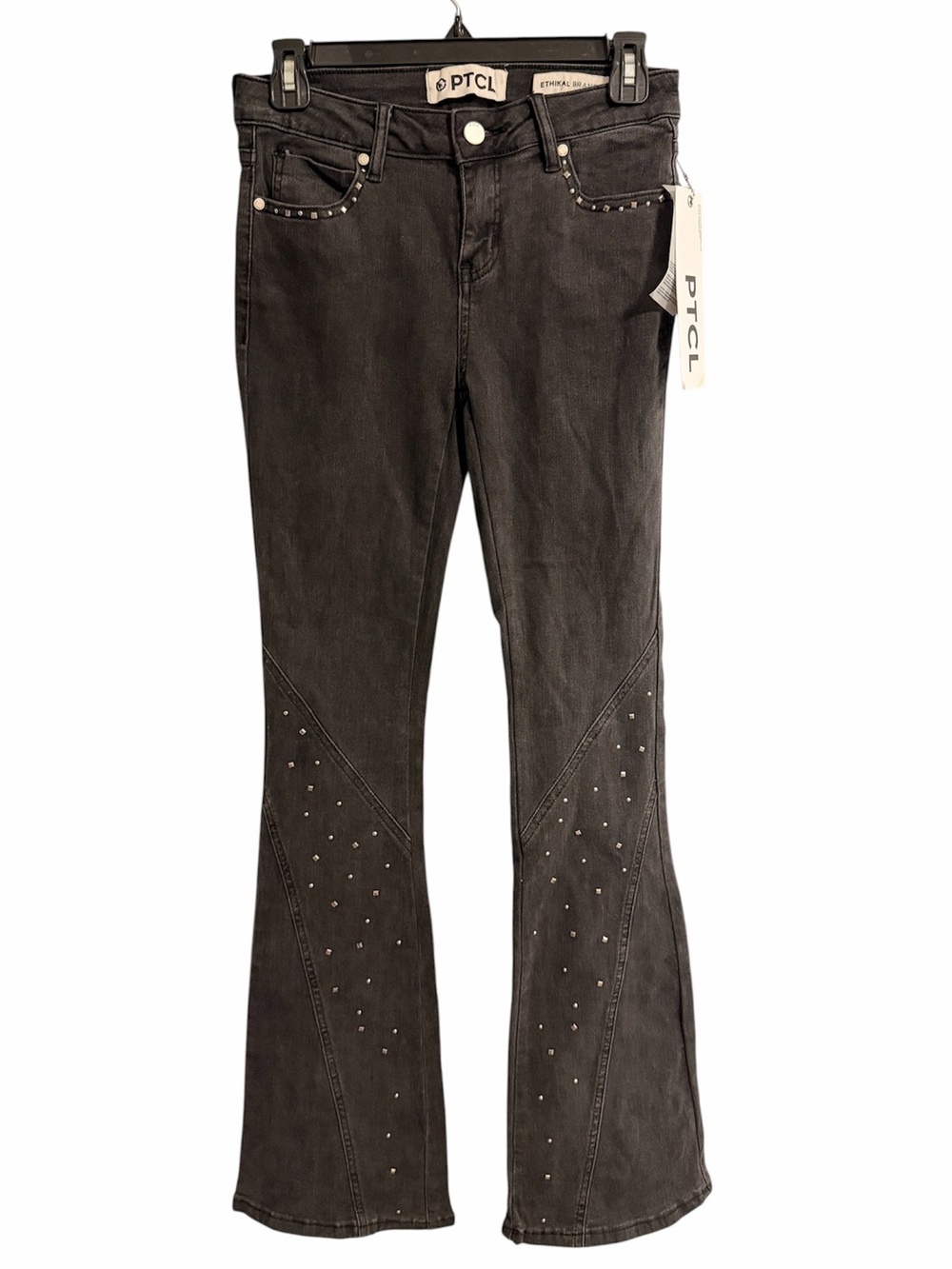 PTCL Ethical Brand Black Studded Flare Jeans – Size 25 – NWT
